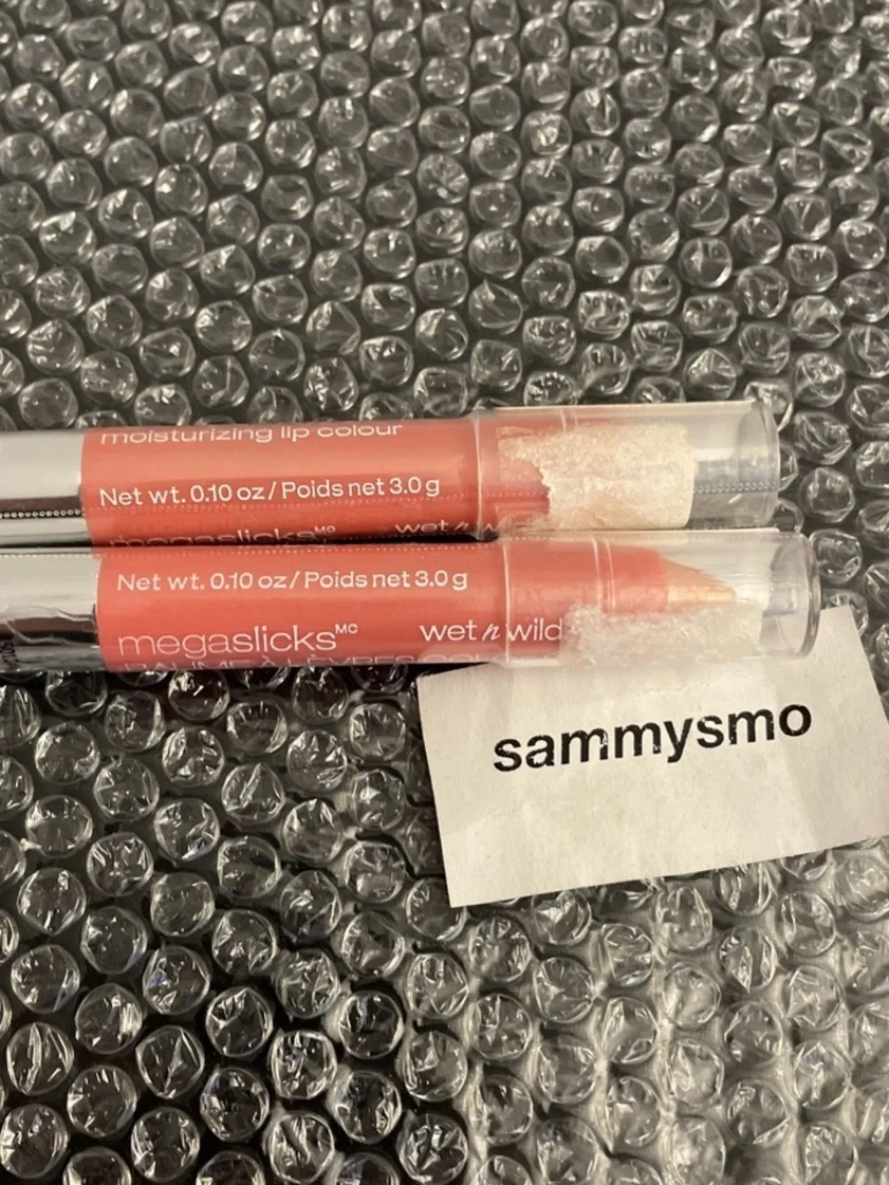 Wet n Wild Megaslicks Balm Stain Moisturizing Lip Colour # 128 PINKY PROMISE x2